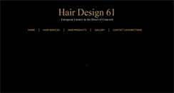 Desktop Screenshot of hairdesign61.com